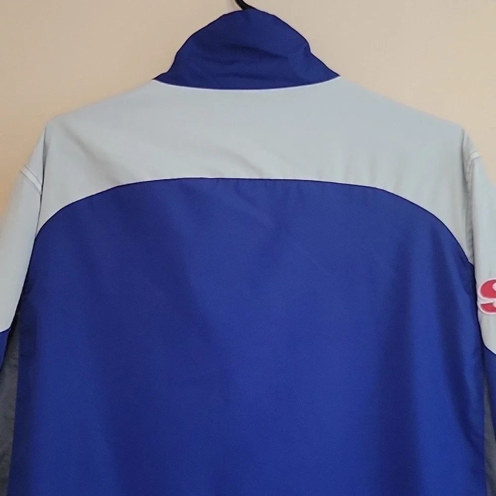 New York Giants Reebok SI NFL Blue Windbreaker Jacket Men's Large - Picture 12 of 13